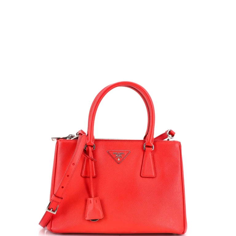 Galleria Double Zip Tote Saffiano Leather Small