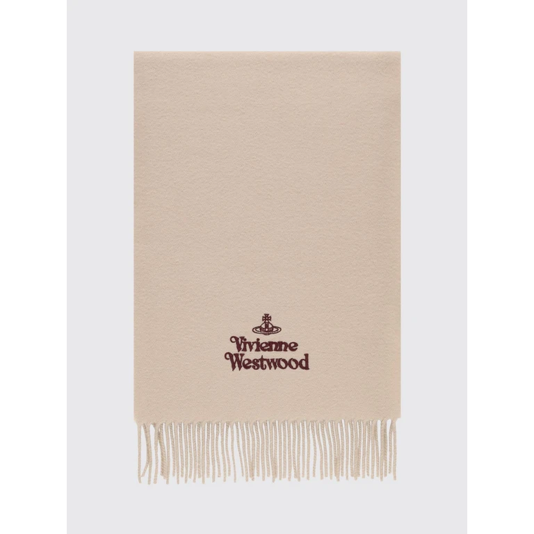 Wool Scarf with Contrast Logo and Fringes (81030007W00Q7AACC406)