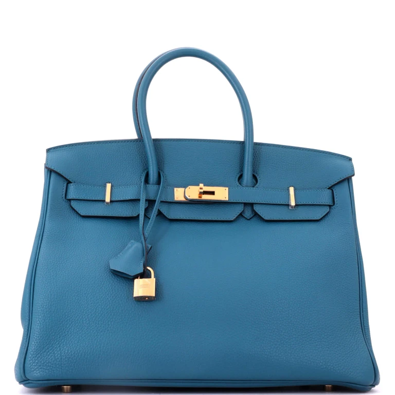 Birkin Handbag Colvert Togo with Gold Hardware 35