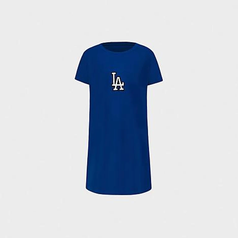 Pro Standard Girls' Little Kids Los Angeles Dodgers MLB Classic T-Shirt Dress in Dodger Blue Size: 4