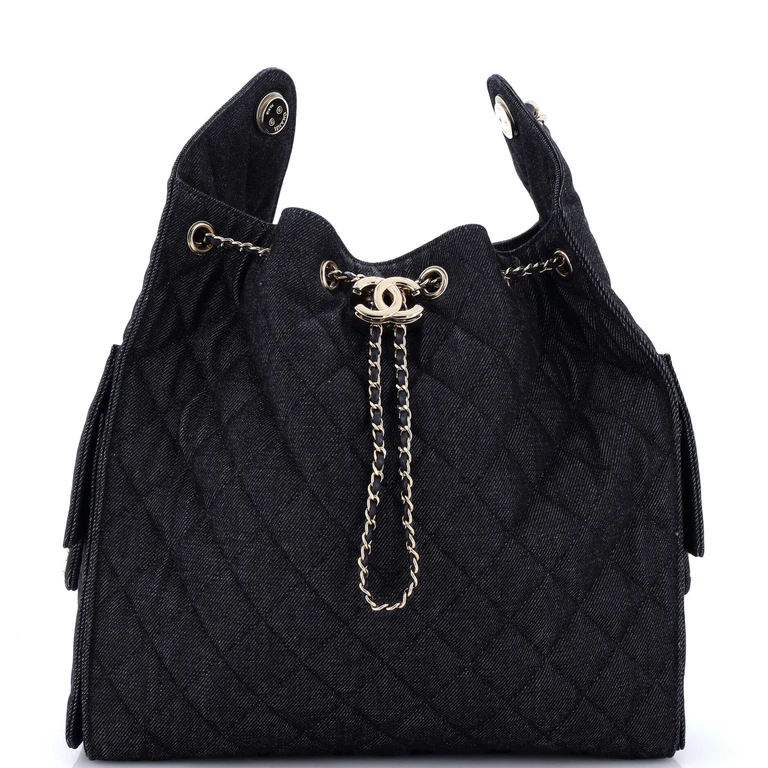 25 Hobo Bag Quilted Denim Medium