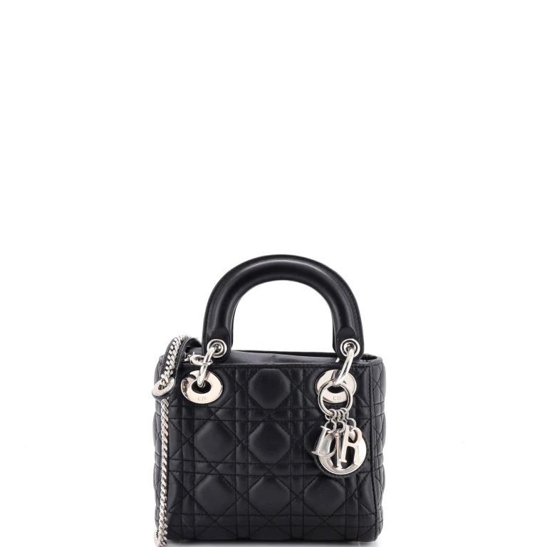 Lady Dior Chain Bag Cannage Quilt Lambskin Mini