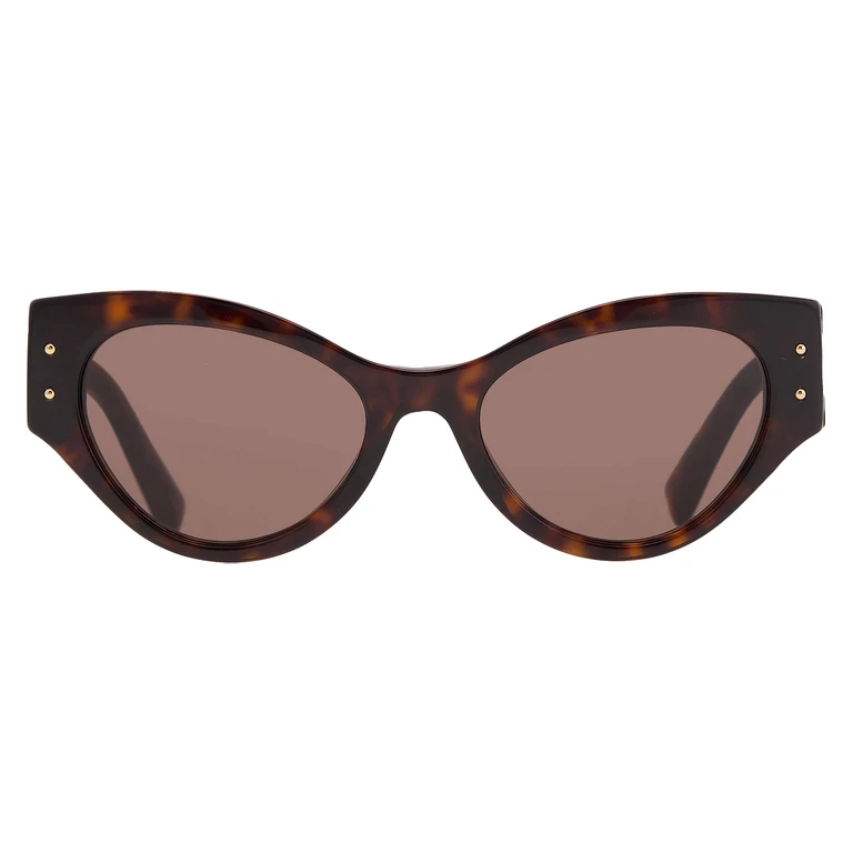 Dolce and Gabbana Dark Brown Cat Eye Ladies Sunglasses DG4480 502/73 53