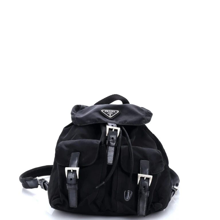 Double Front Pocket Backpack Tessuto Small