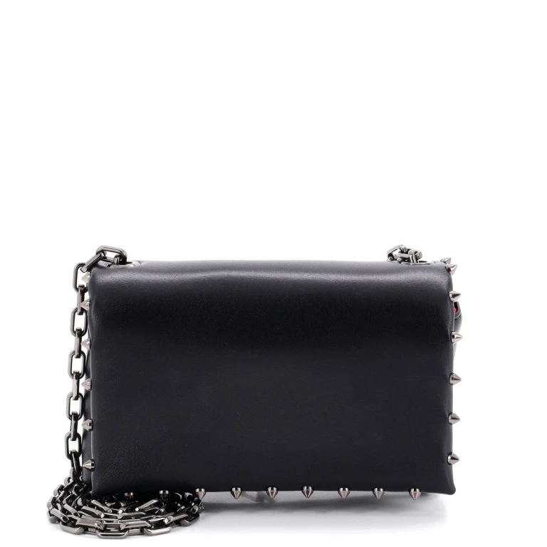 Spiky Flap Chain Crossbody Bag Spiked Leather