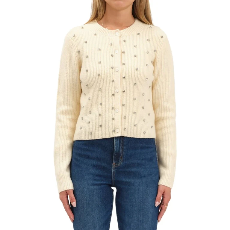 Muse Embellished Crewneck Cardigan