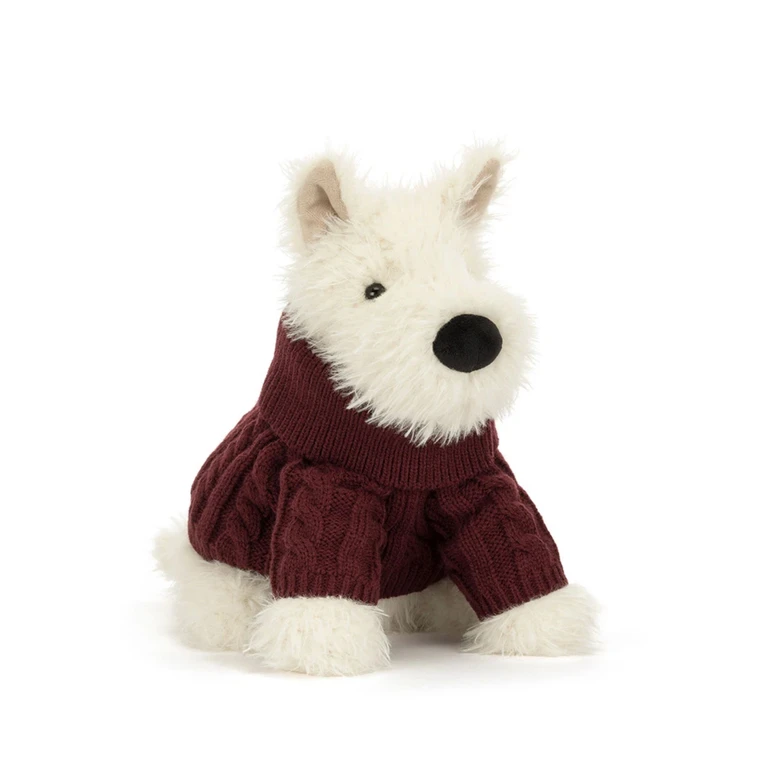 Plush Toy Multicolor "Munro Scottie Dog Winter Jumper"