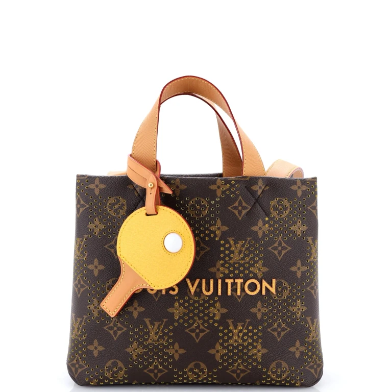Shopper Tote Limited Edition Monogram Perforated Grid Canvas Mini