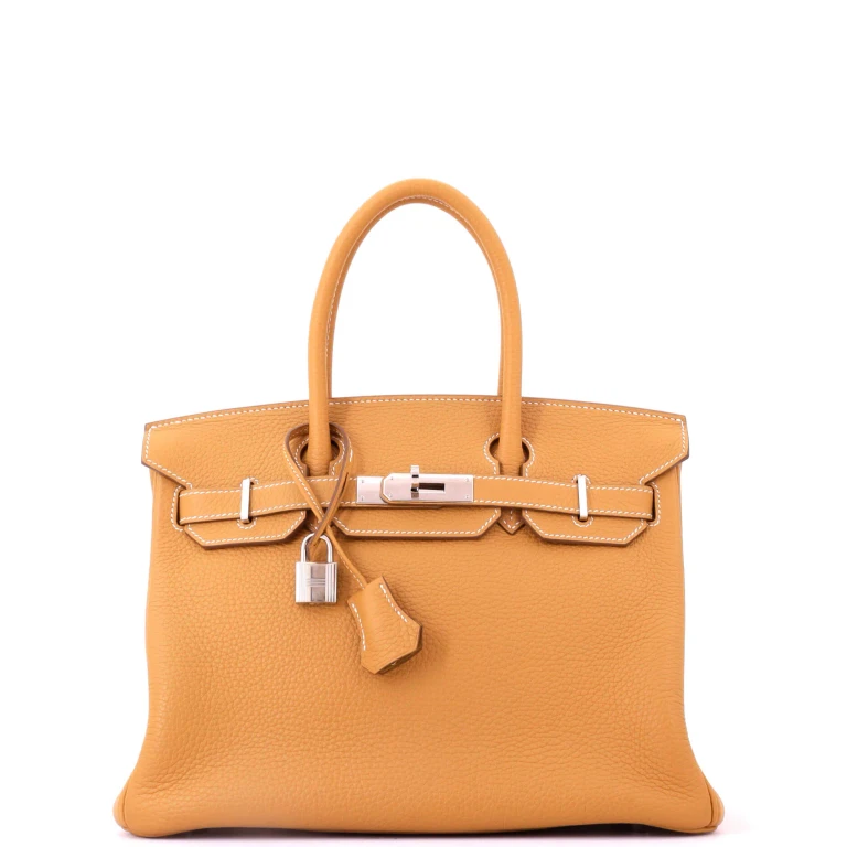 Birkin Handbag Sable Clemence with Palladium Hardware 30