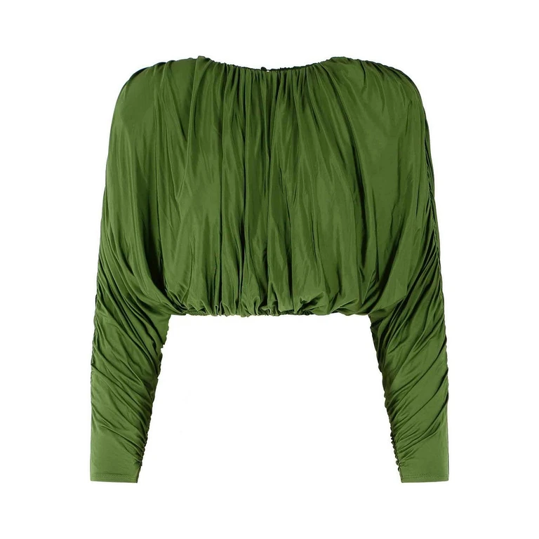 Self Portrait Pull Col Rond - Vert (AW26009TAGOLIVE)