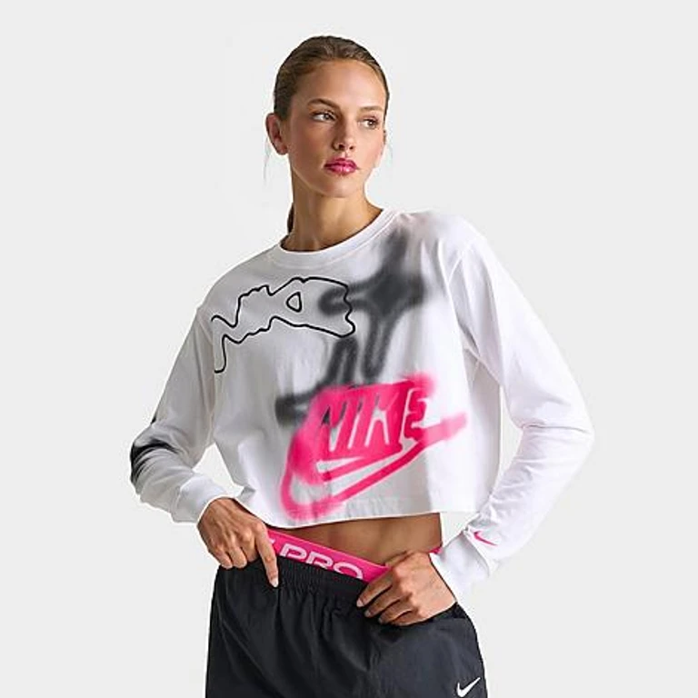 T-shirt a maniche lunghe corta Nike Sportswear Classic Graffiti
