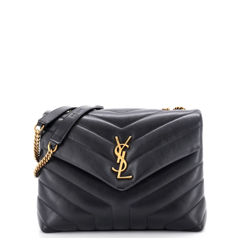 Loulou Shoulder Bag Matelasse Chevron Leather Small