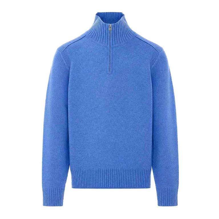 Pull Col Rond - Bleu (M25210RMDELFTBLUE)