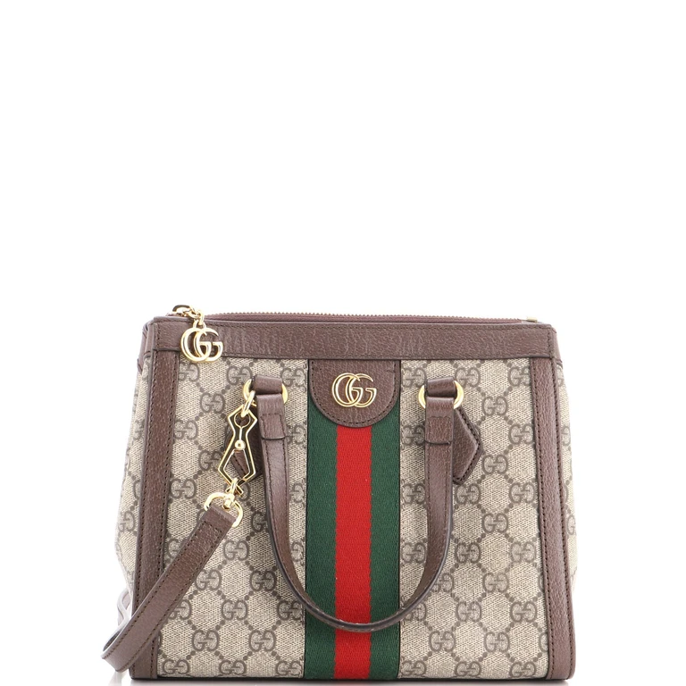 Ophidia Top Handle Tote GG Coated Canvas Small