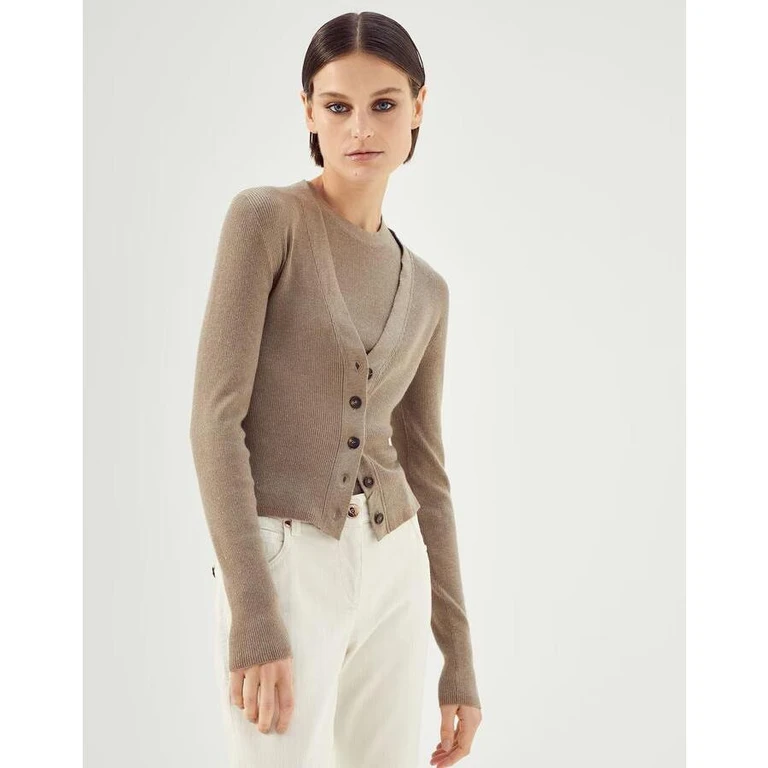 Women's Caribou Wool Blend Button Front Sweater
