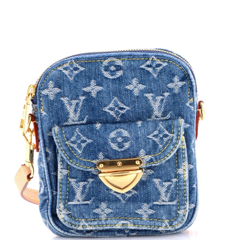 Fairfax Pochette Crossbody Bag LV Remix Monogram Denim