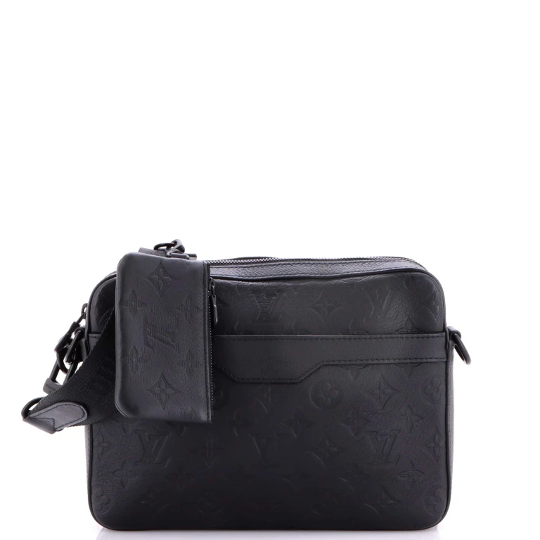 Trio Messenger Bag Monogram Shadow Leather