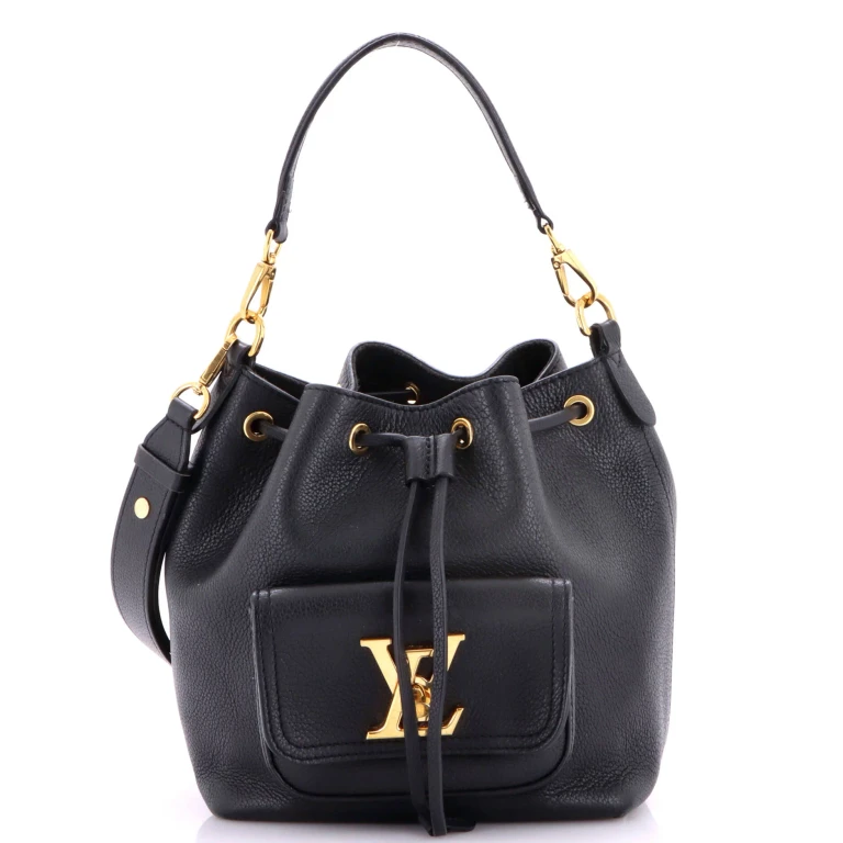 Lockme Pocket Bucket Bag Leather