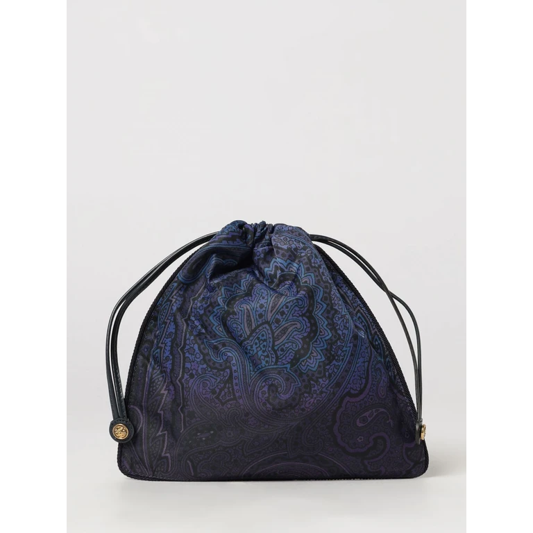 Mini Nylon Bucket Bag with Paisley Print and Pegaso Logo (WP2C0022AK18FX0883)