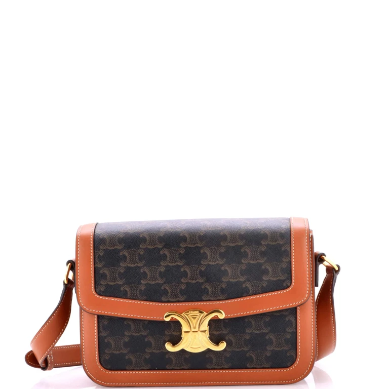 Triomphe Shoulder Bag Triomphe Coated Canvas Medium