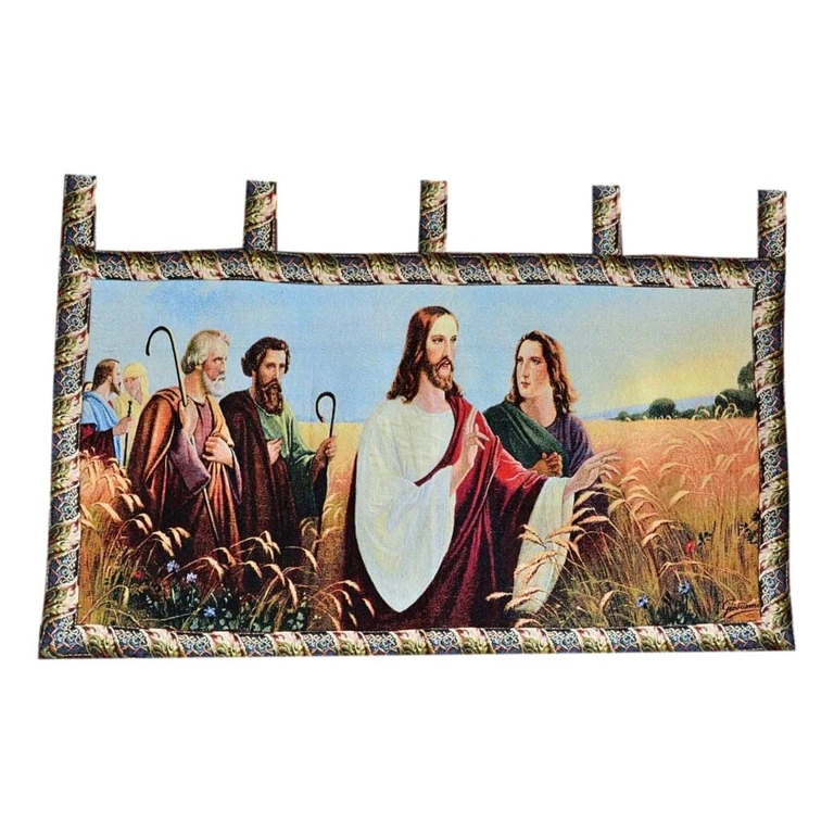 Tache Christus Im Ahrenfeld Tapestry Christ's Apostles Religious Woven Wall Hanging Artwork Mural 43 x 23 (12932)