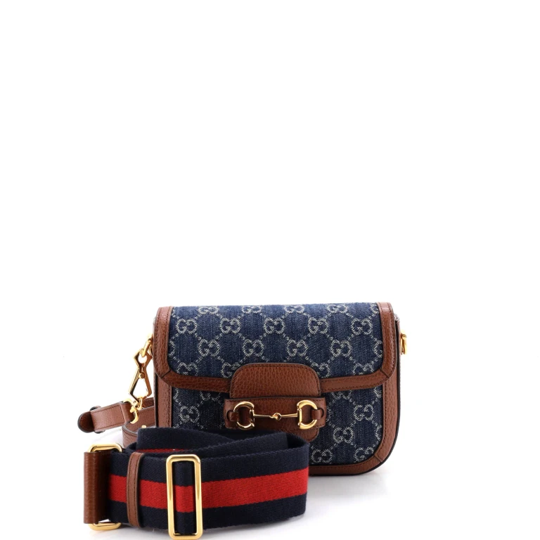 Horsebit 1955 Shoulder Bag GG Denim Mini