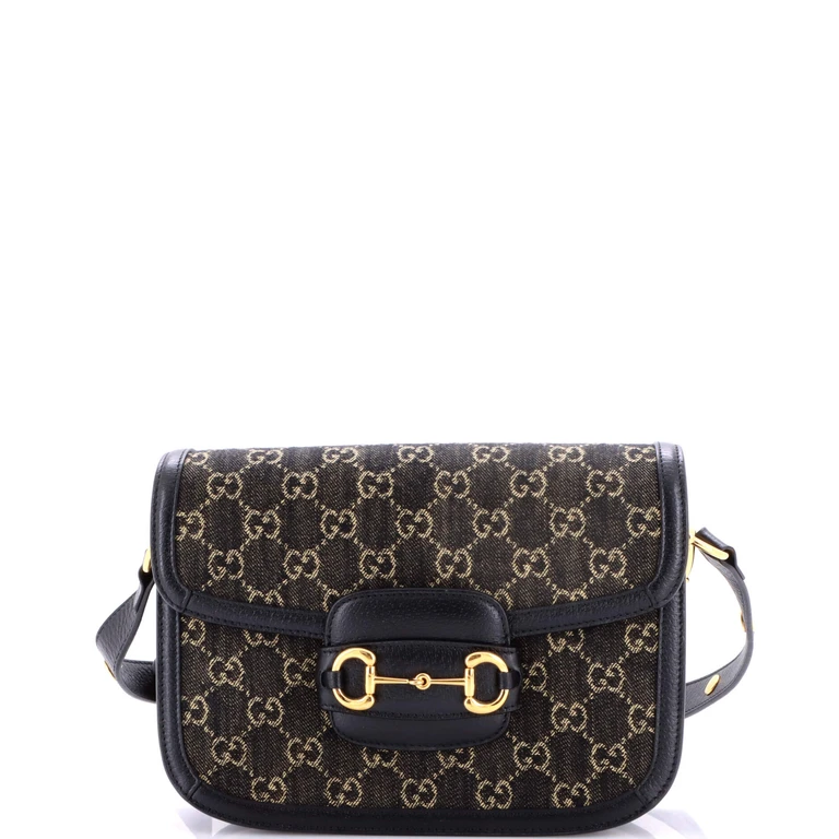 Horsebit 1955 Shoulder Bag GG Denim Small
