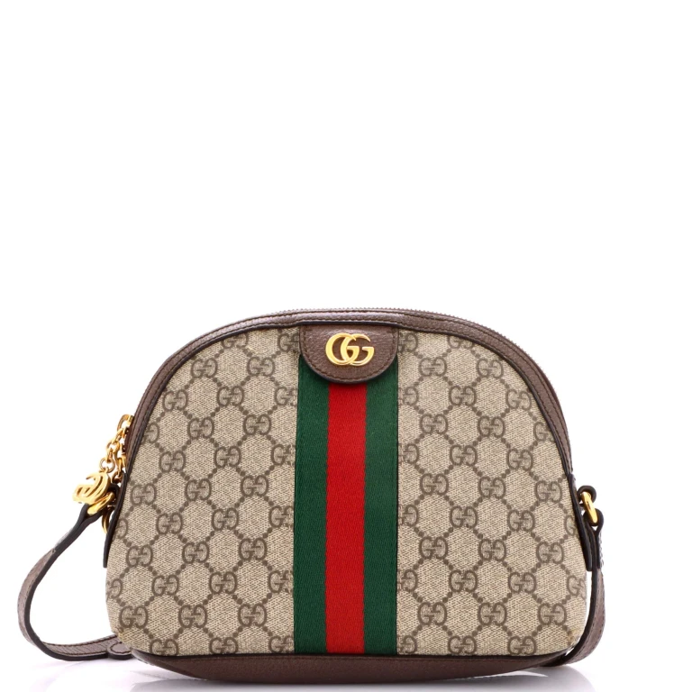 Ophidia Dome Shoulder Bag GG Coated Canvas Small