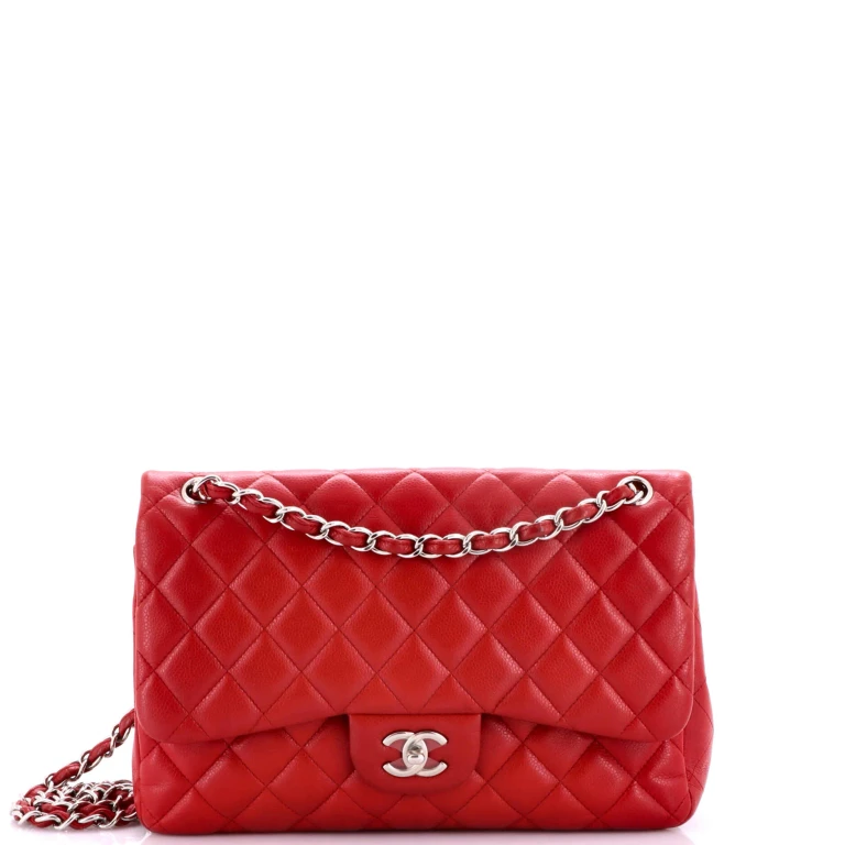 Vintage Classic Double Flap Bag Quilted Caviar Jumbo
