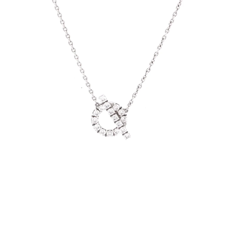 Finesse Pendant Necklace 18K White Gold and Diamonds