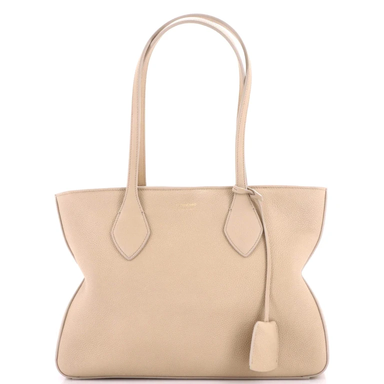 Fold Side Star Tote Leather Medium