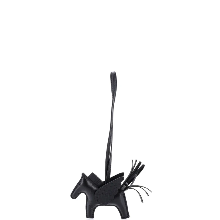 So Black Pegase Rodeo Touch Bag Charm Leather with Alligator PM