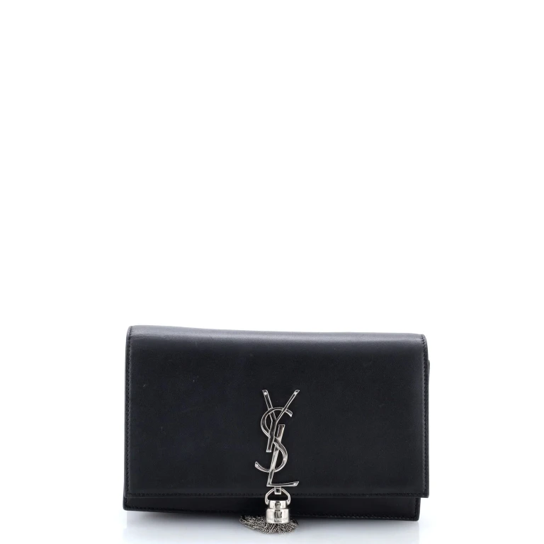 Classic Monogram Tassel Crossbody Bag Leather Small