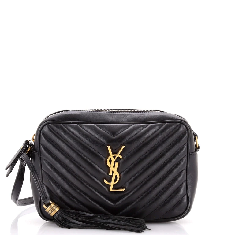 Lou Camera Bag Matelasse Chevron Leather Small