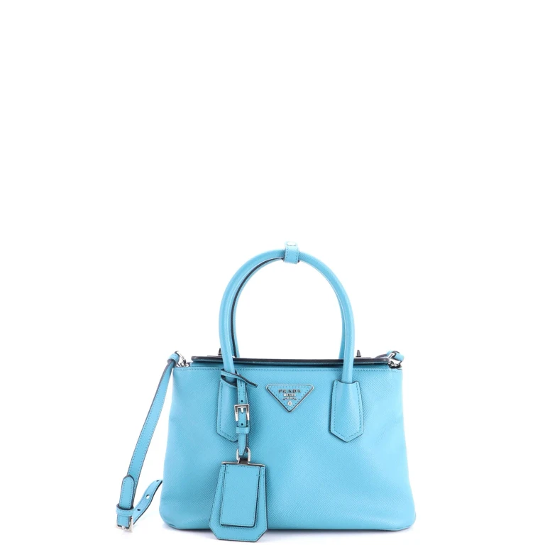 Turnlock Cuir Twin Tote Saffiano Leather Mini