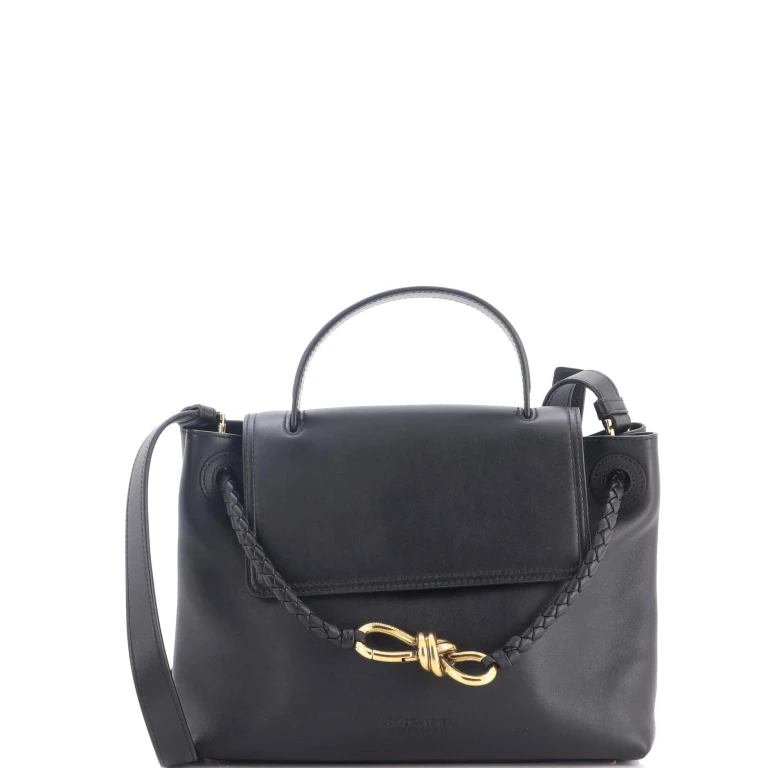 Ciao Ciao Top Handle Bag Leather with Intrecciato Detail Small