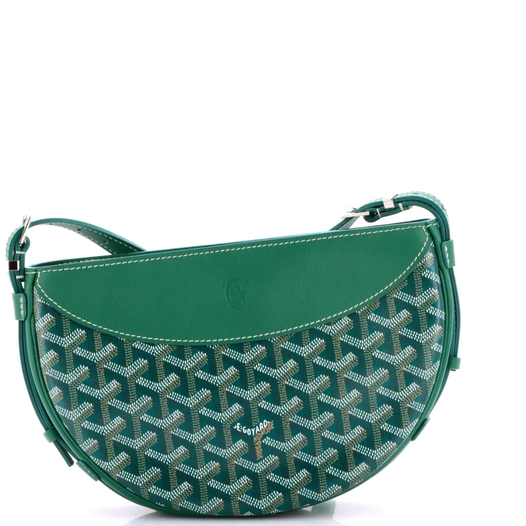 Hirondelle Shoulder Bag Coated Canvas and Leather
