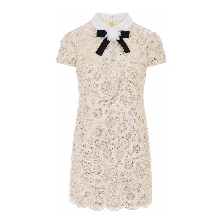 Self Portrait Robe Courte - Blanc (019SCREAM)