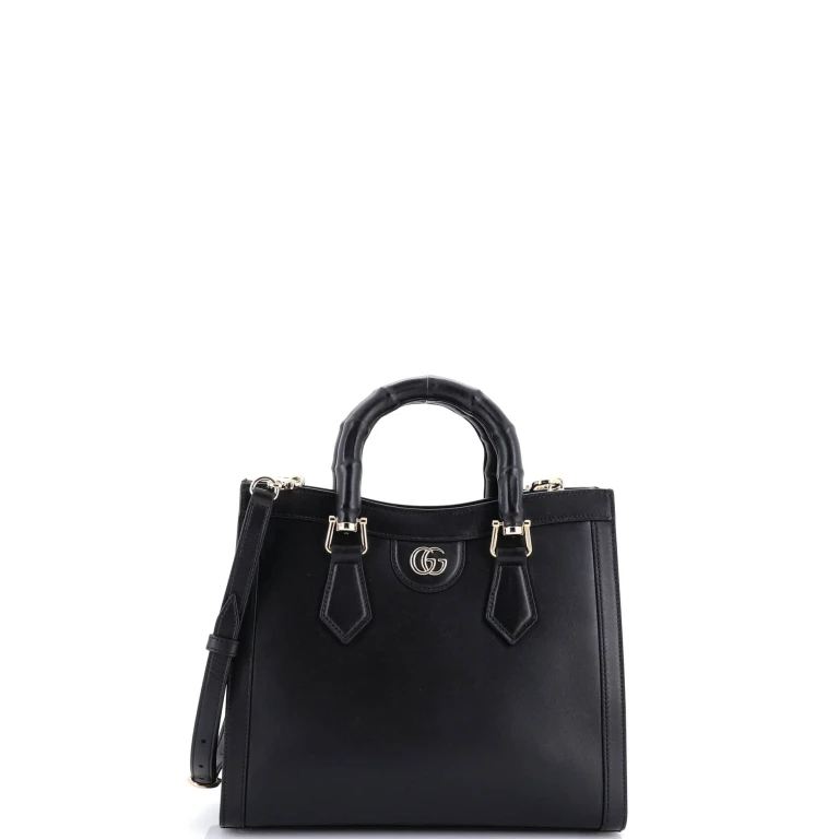 Diana NM Bamboo Handle Tote Leather Small