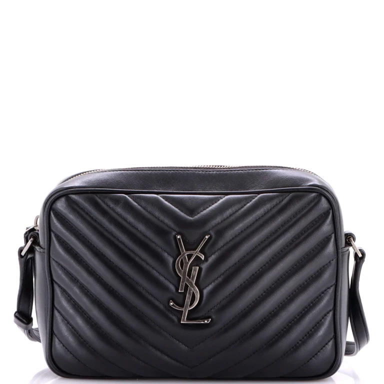 Lou Camera Bag Matelasse Chevron Leather Small
