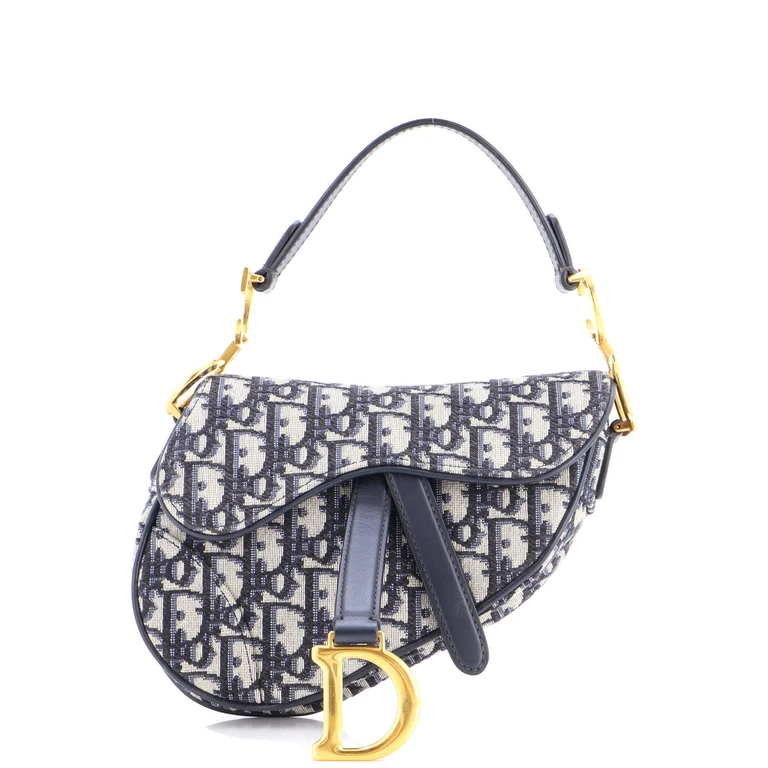 Saddle Handbag Oblique Canvas Mini