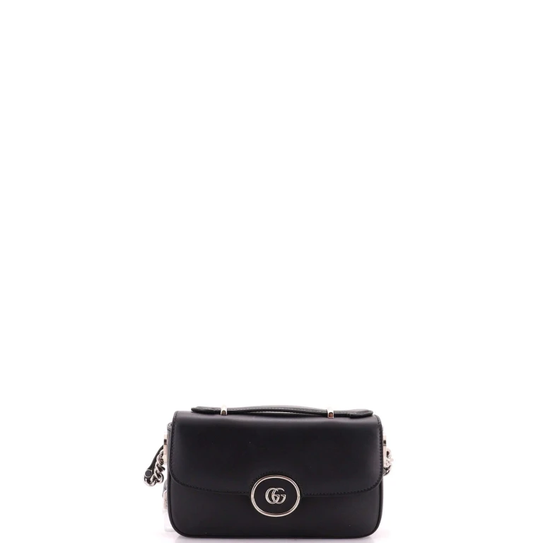 Petite GG Flap Shoulder Bag Leather Mini