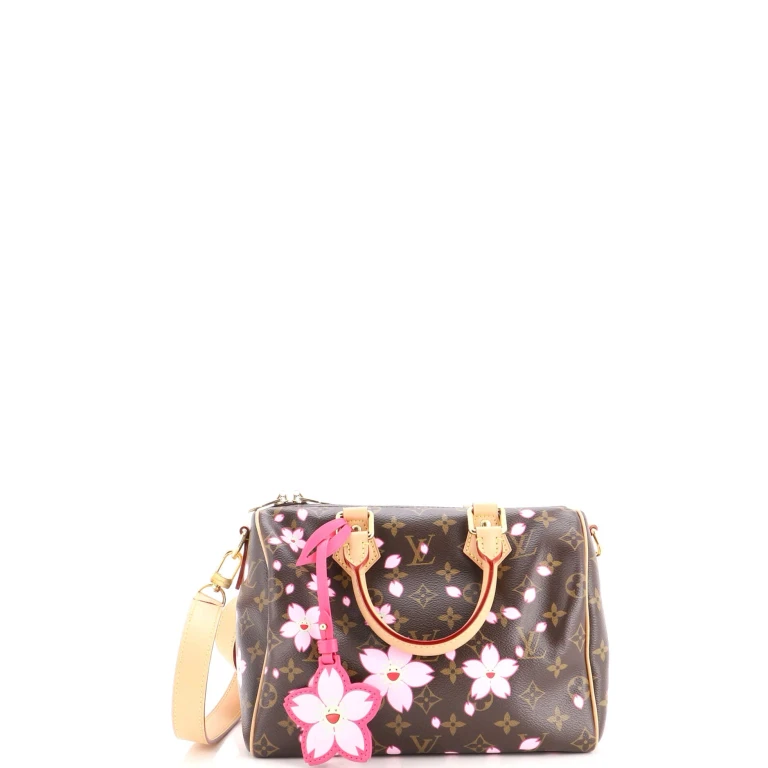x Takashi Murakami Speedy Handbag Limited Edition Cherry Blossom Monogram 25