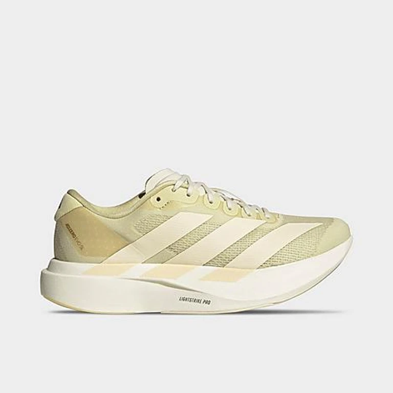 Women's Adizero EVO SL Running Shoes in Dual Yellow/Warm Vanilla/Cream White Size: 5.0