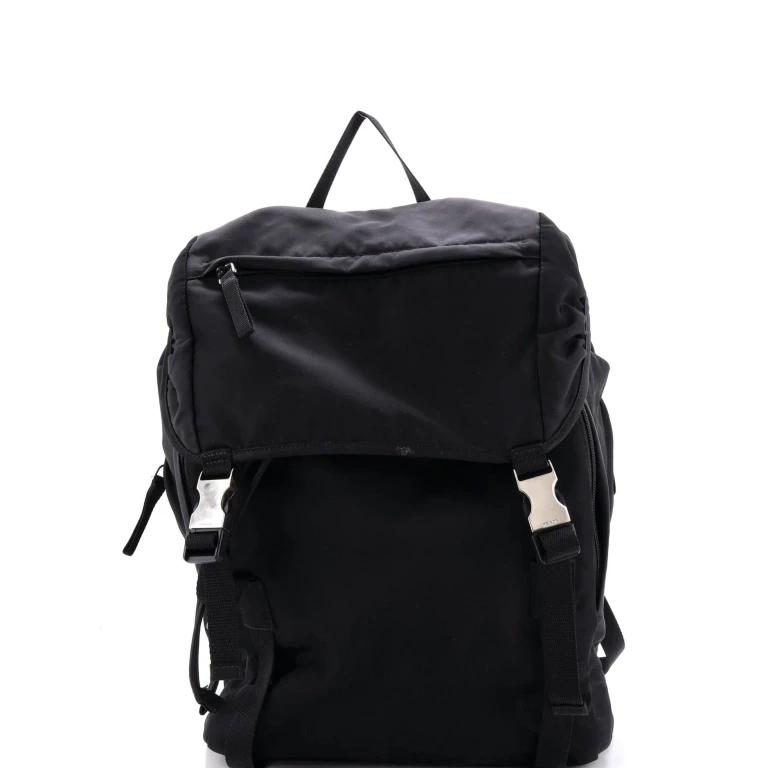 Double Buckle Backpack Tessuto Medium