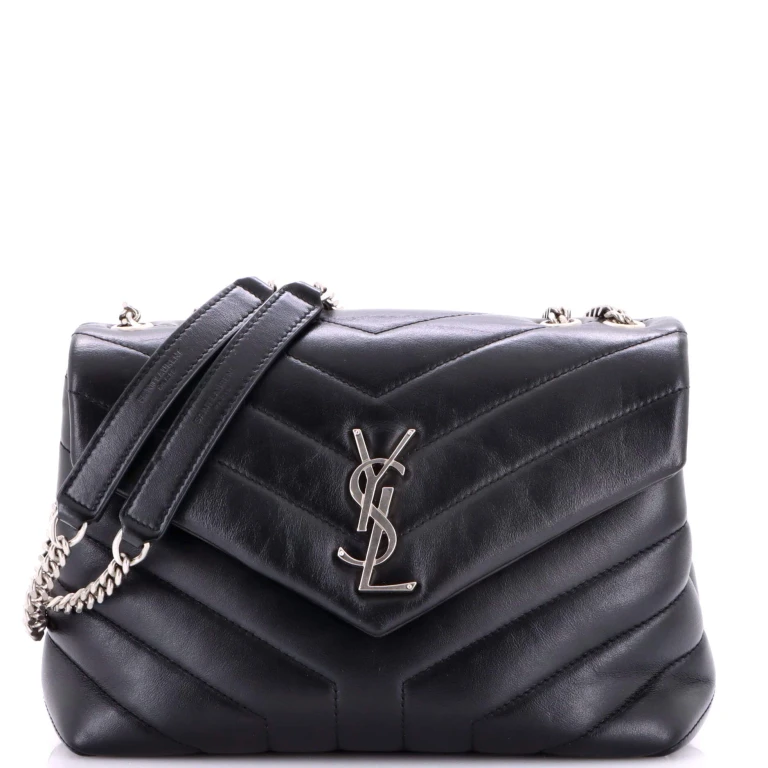 Loulou Shoulder Bag Matelasse Chevron Leather Small