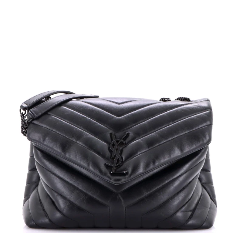 Loulou Shoulder Bag Matelasse Chevron Leather Medium