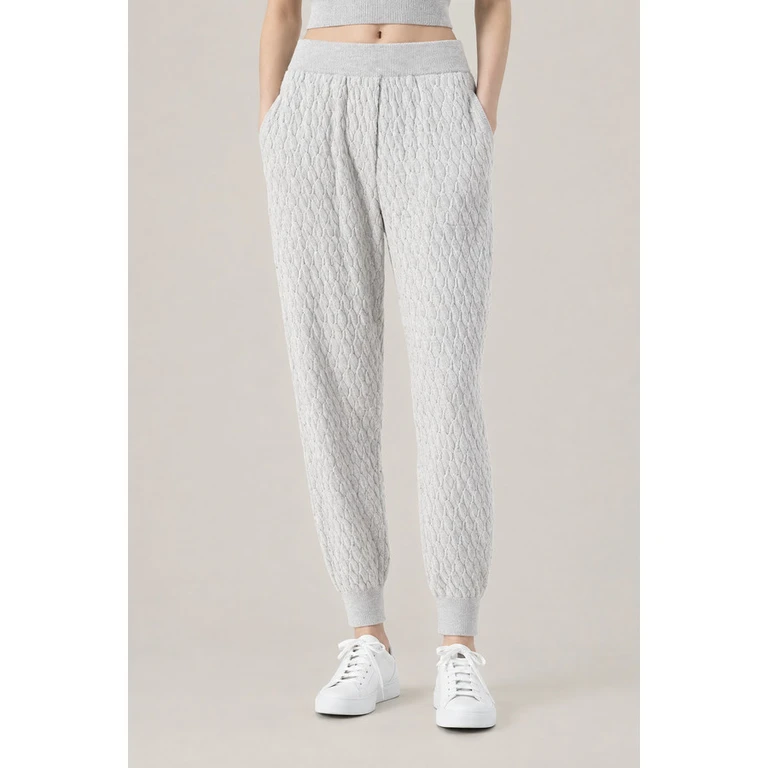 Women's Fog Wool Cable Knit Tapered Pants