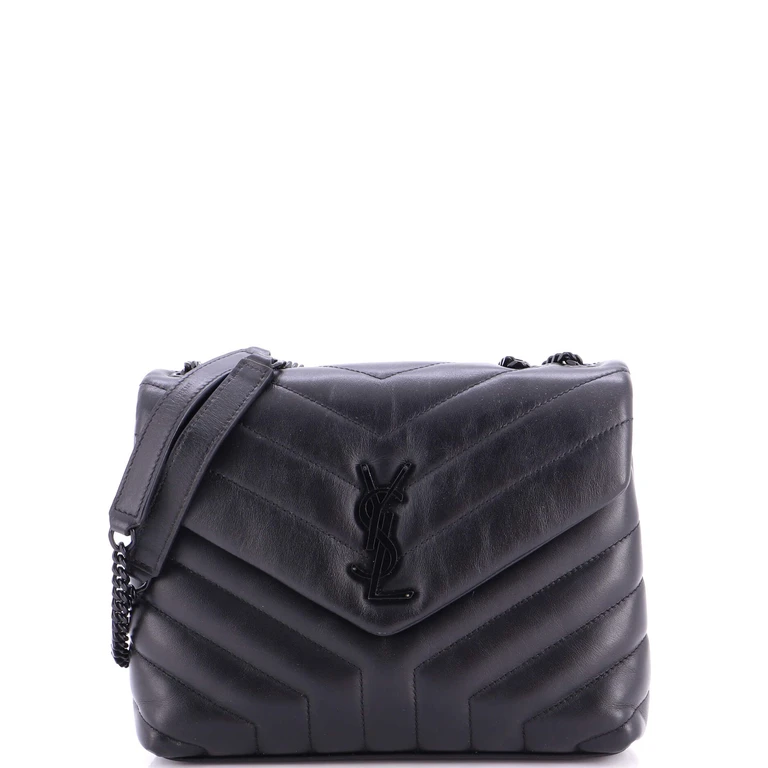 Loulou Shoulder Bag Matelasse Chevron Leather Small