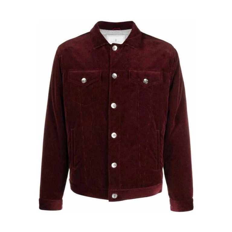 Men's Purple Cotton Wool Blend Jacket